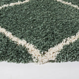 Safavieh Hudson Shag 7'-0" x 7'-0" Rug in Green / Ivory