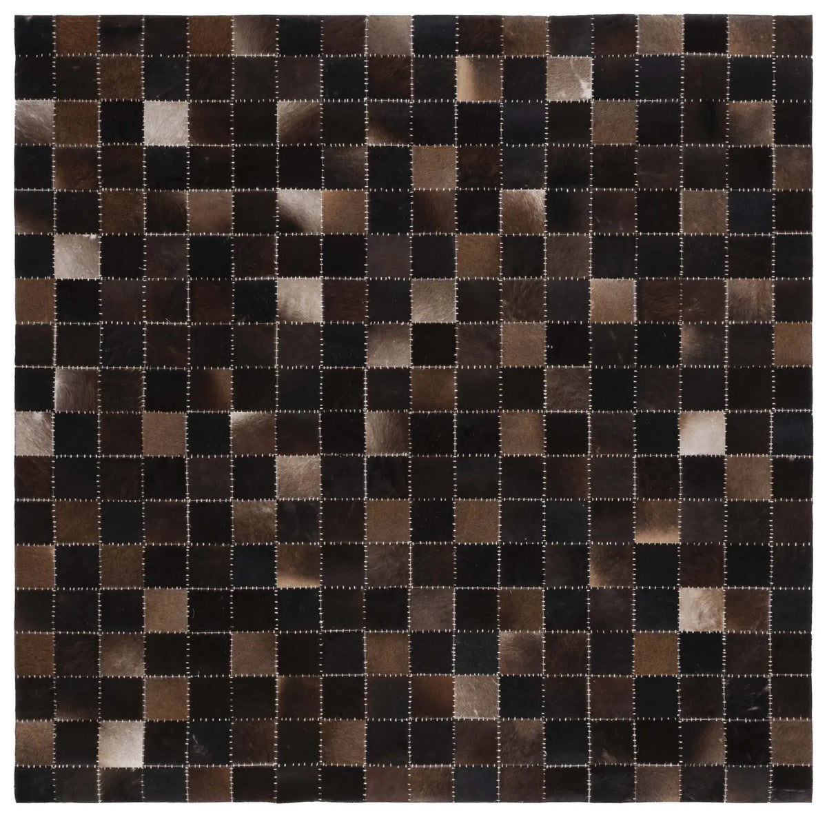 Safavieh Studio Leather 6'-0" x 6'-0" Rug in Brown / Beige
