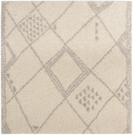 Safavieh Arizona Shag 6'-7" x 6'-7" Rug in Ivory / Grey