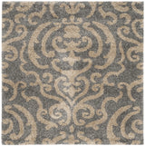 Safavieh Florida Shag 5'-0" x 5'-0" Rug in Grey / Beige