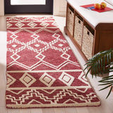 Safavieh Abstract 2'-3" x 8'-0" Rug in Red / Ivory