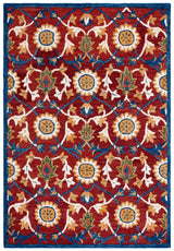 Safavieh Blossom 4'-0" x 6'-0" Rug in Rust / Blue