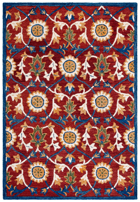 Safavieh Blossom 4'-0" x 6'-0" Rug in Rust / Blue