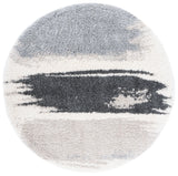 Safavieh Fontana Shag  800 5'-3" x 5'-3" Rug in Grey / Ivory