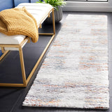 Safavieh Berber Shag 2'-3" x 8'-0" Rug in Blue Rust / Ivory