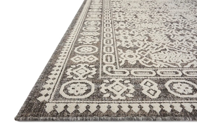 Loloi Rainier Rai-02 Pebble/Ivory Rug - rug corner