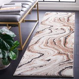 Safavieh Cyrus Shag 2'-2" x 7'-9" Rug in Beige / Rust