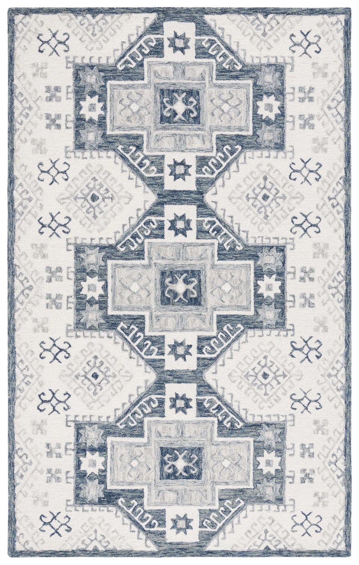 Safavieh Metro 4'-0" x 6'-0" Rug in Ivory / Dark Grey