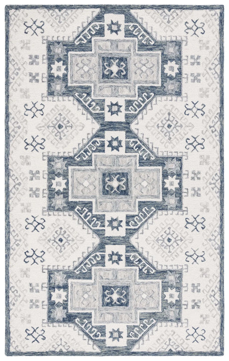 Safavieh Metro 4'-0" x 6'-0" Rug in Ivory / Dark Grey