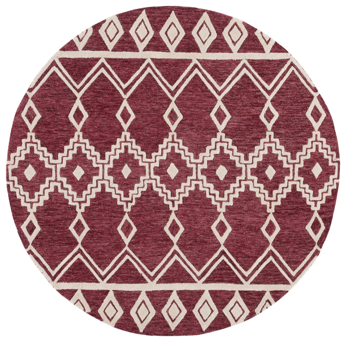 Safavieh Abstract 6'-0" x 6'-0" Rug in Red / Ivory