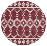 Safavieh Abstract 6'-0" x 6'-0" Rug in Red / Ivory