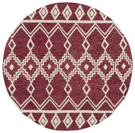 Safavieh Abstract 6'-0" x 6'-0" Rug in Red / Ivory