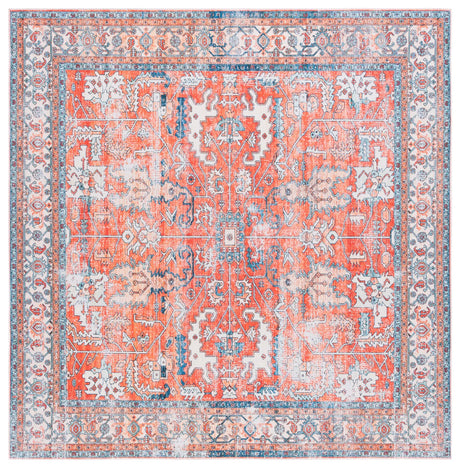Safavieh Arizona 6'-0" x 6'-0" Rug in Rust / Aqua