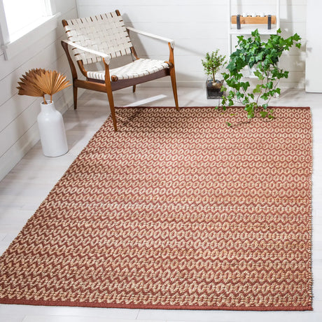 Safavieh Natural Fiber 4'-0" x 6'-0" Rug in Natural / Rust