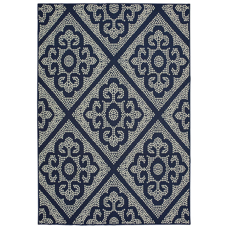 Oriental Weavers Sphinx Marina 3804B Navy / Ivory Rugs - main flat