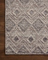 Loloi Raven Rav-02 Taupe/Grey Rug - corner on wood
