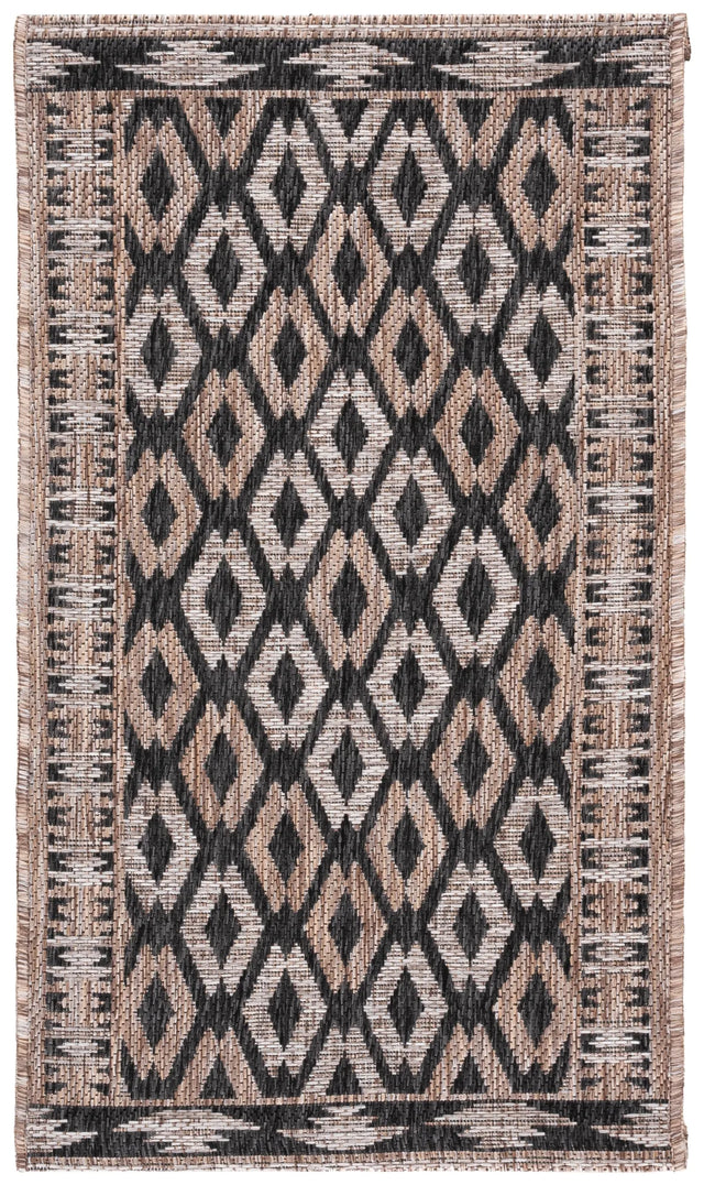 Safavieh Courtyard 2'-0" x 3'-7" Rug in Black / Natural