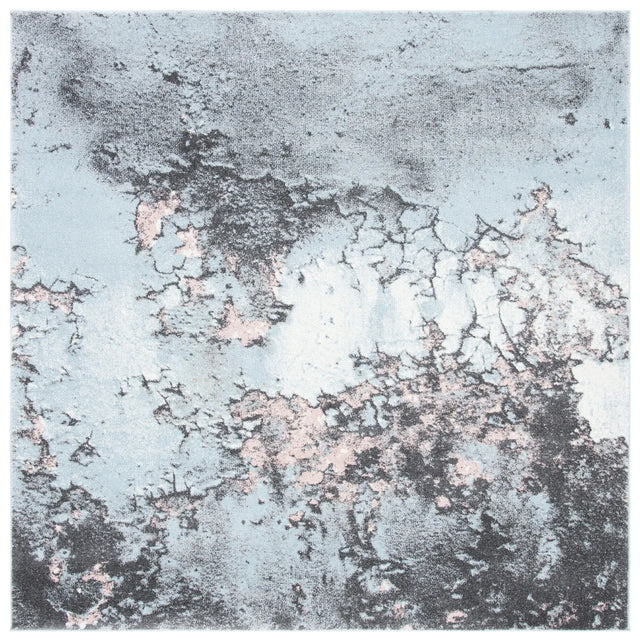 Safavieh Glacier 6'-7" x 6'-7" Rug in Blue / Pink