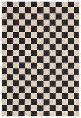 Safavieh Courtyard 4'-0" x 5'-7" Rug in Black / Beige