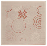 Safavieh Courtyard 6'-7" x 6'-7" Rug in Natural / Terra