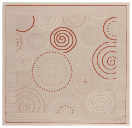 Safavieh Courtyard 6'-7" x 6'-7" Rug in Natural / Terra