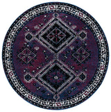 Safavieh Vintage Hamadan 6'-7" x 6'-7" Rug in Purple / Black