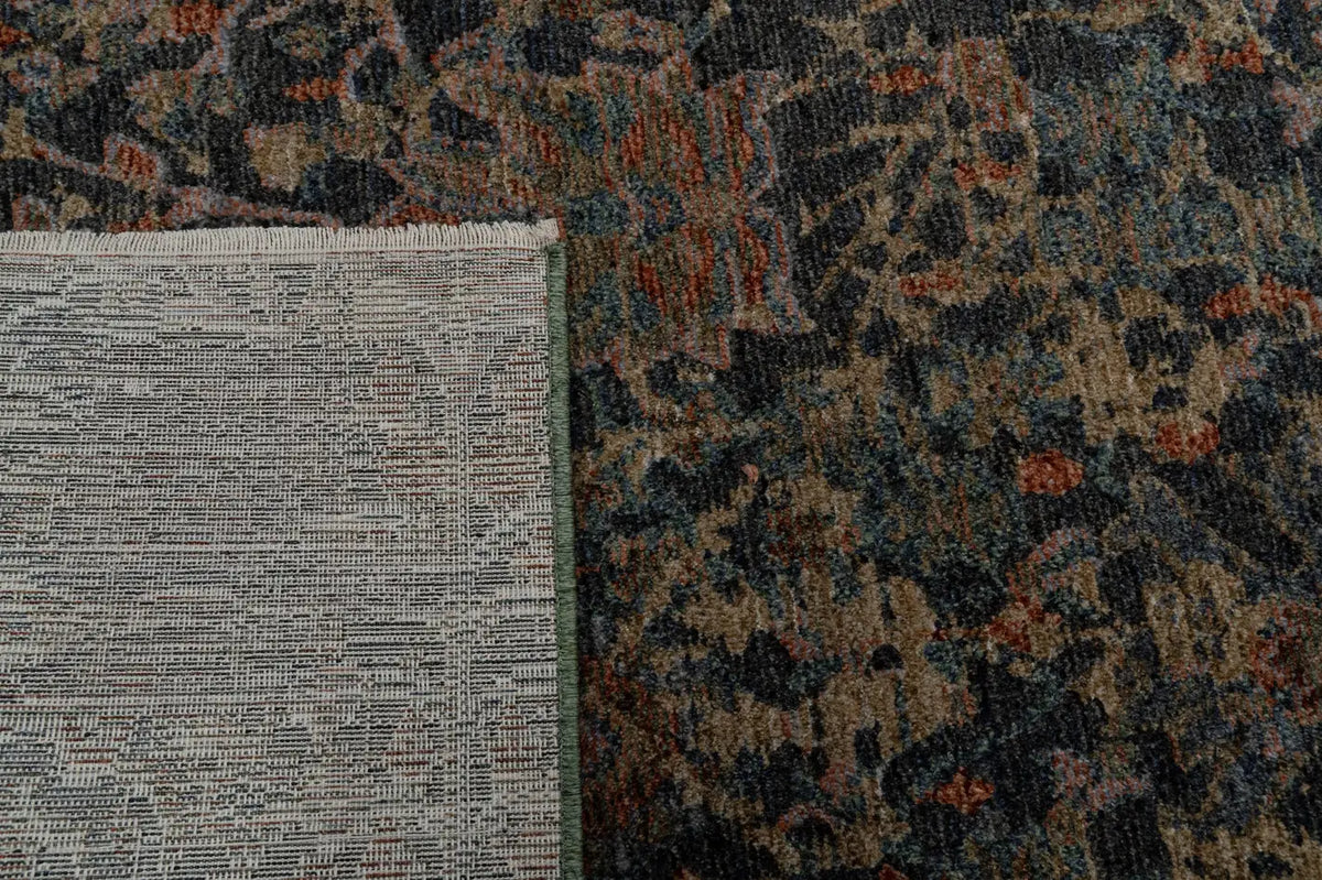 Dynamic Rugs Atlanta 11761 Power Loomed Traditional Navy/Multi Rug - Corner