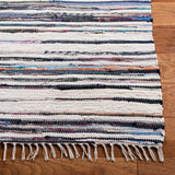 Safavieh Rag Rug 4'-0" x 6'-0" Rug in Ivory / Charcoal