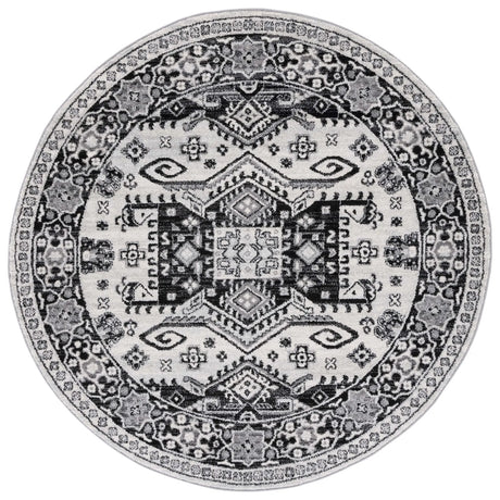 Safavieh Tulum 6'-7" x 6'-7" Rug in Ivory / Black