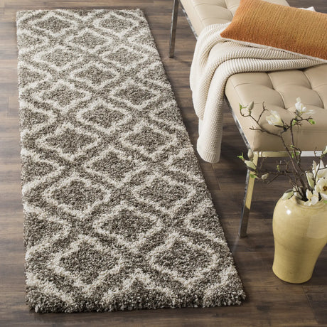 Safavieh Hudson Shag 2'-3" x 10'-0" Rug in Grey / Ivory