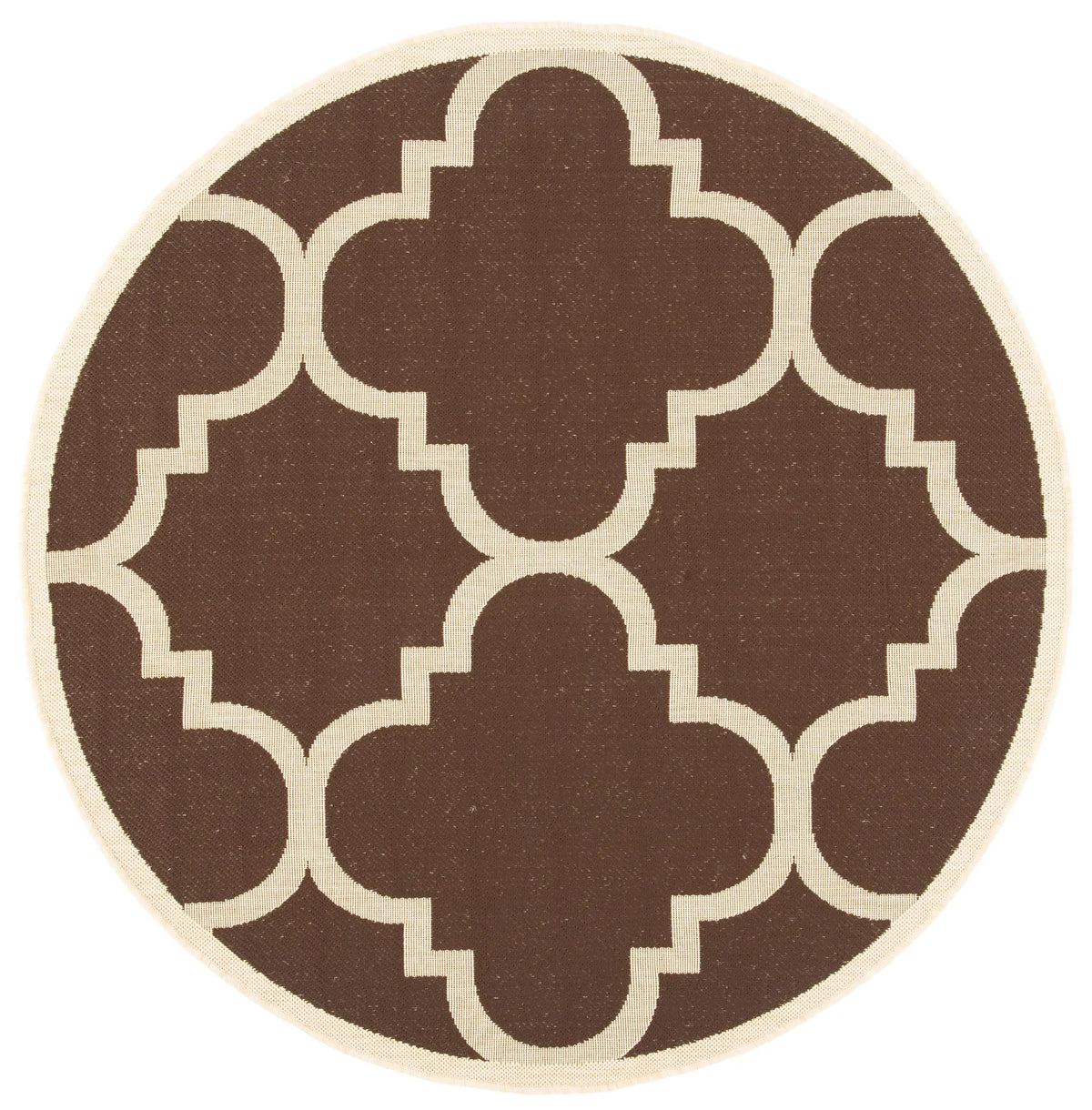 Safavieh Courtyard 5'-3" x 5'-3" Rug in Dark Brown