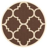 Safavieh Courtyard 5'-3" x 5'-3" Rug in Dark Brown