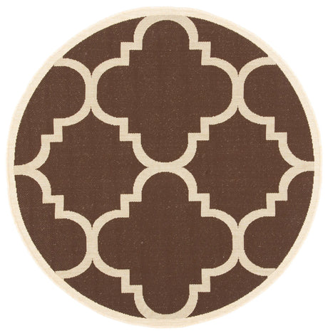 Safavieh Courtyard 5'-3" x 5'-3" Rug in Dark Brown