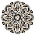 Safavieh Novelty 5'-0" x 5'-0" Rug in Ivory / Black