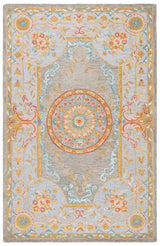 Safavieh Micro-Loop 4'-0" x 6'-0" Rug in Green / Grey