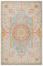 Safavieh Micro-Loop 4'-0" x 6'-0" Rug in Green / Grey