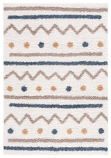 Safavieh Calico Shag 4'-0" x 6'-0" Rug in Ivory / Taupe