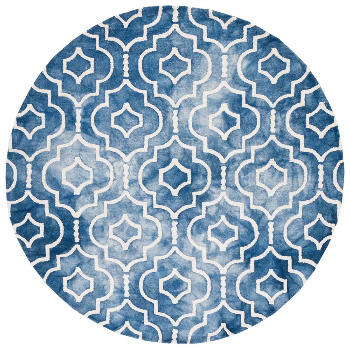 Safavieh Dip Dye 7'-0" x 7'-0" Rug in Blue / Ivory