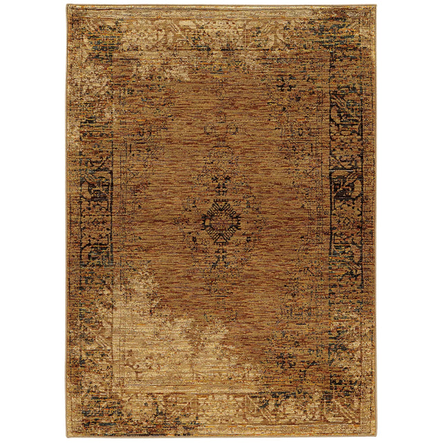Oriental Weavers Sphinx Andorra 6845D Gold/Brown Rugs - main flat