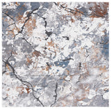 Safavieh Cyrus Shag 6'-7" x 6'-7" Rug in Grey / Ivory