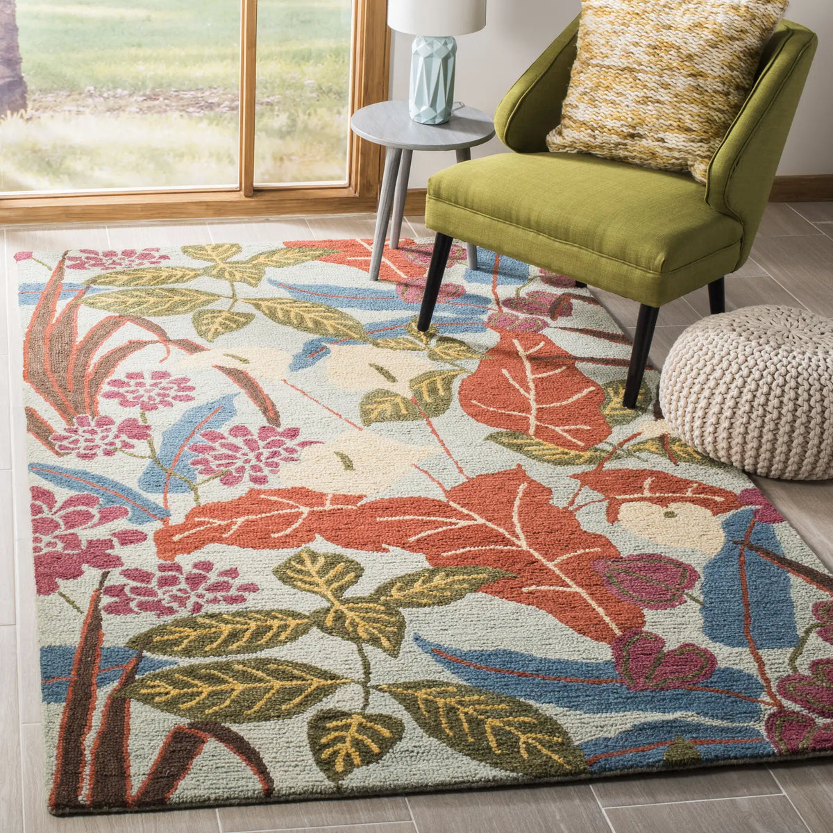 Safavieh Blossom 5'-0" x 8'-0" Rug in Blue / Multi