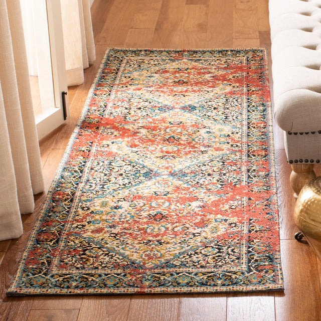 Safavieh Classic Vintage 2'-3" x 8'-0" Rug in Red / Charcoal