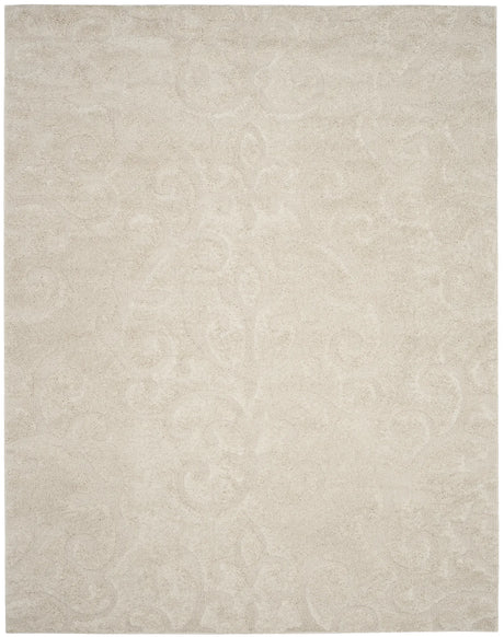 Safavieh Florida Shag 9'-6" x 13'-0" Rug in Creme / Creme