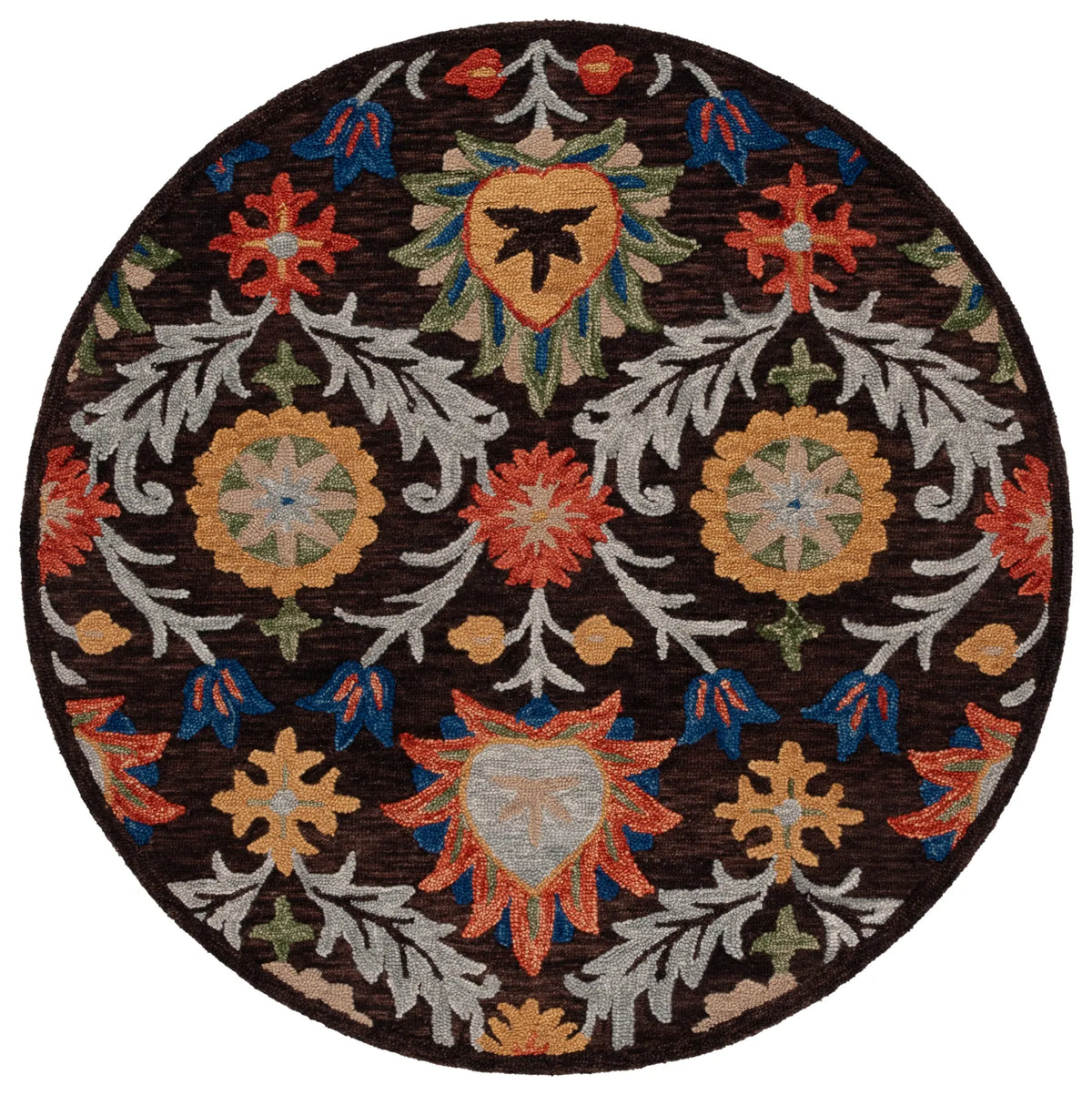 Safavieh Blossom 6'-0" x 6'-0" Rug in Brown / Orange