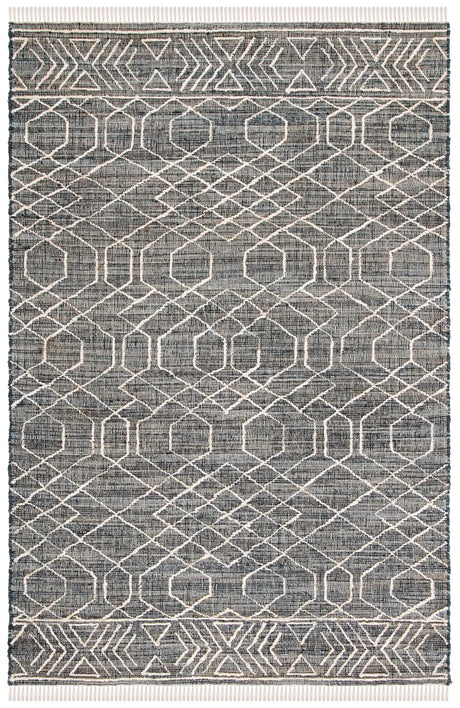 Safavieh Natural Fiber 4'-0" x 6'-0" Rug in Black / Ivory