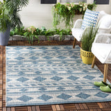 Safavieh Courtyard 4'-0" x 5'-7" Rug in Grey / Teal