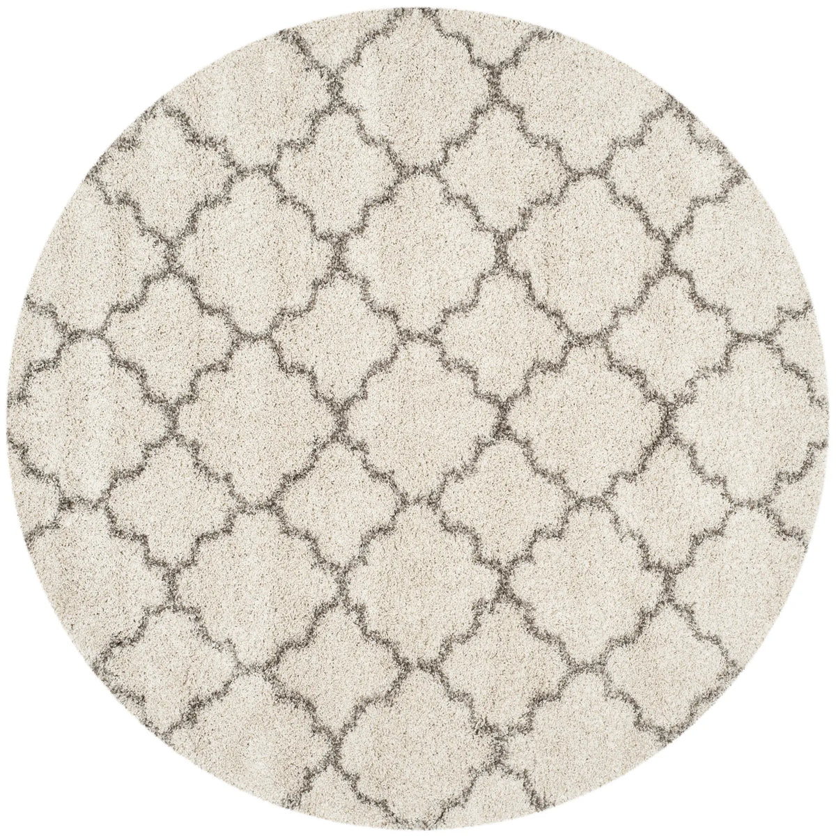Safavieh Hudson Shag 5'-3" x 5'-3" Rug in Ivory / Grey