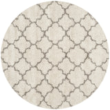 Safavieh Hudson Shag 5'-3" x 5'-3" Rug in Ivory / Grey