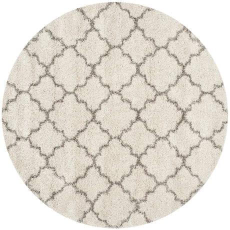 Safavieh Hudson Shag 5'-3" x 5'-3" Rug in Ivory / Grey