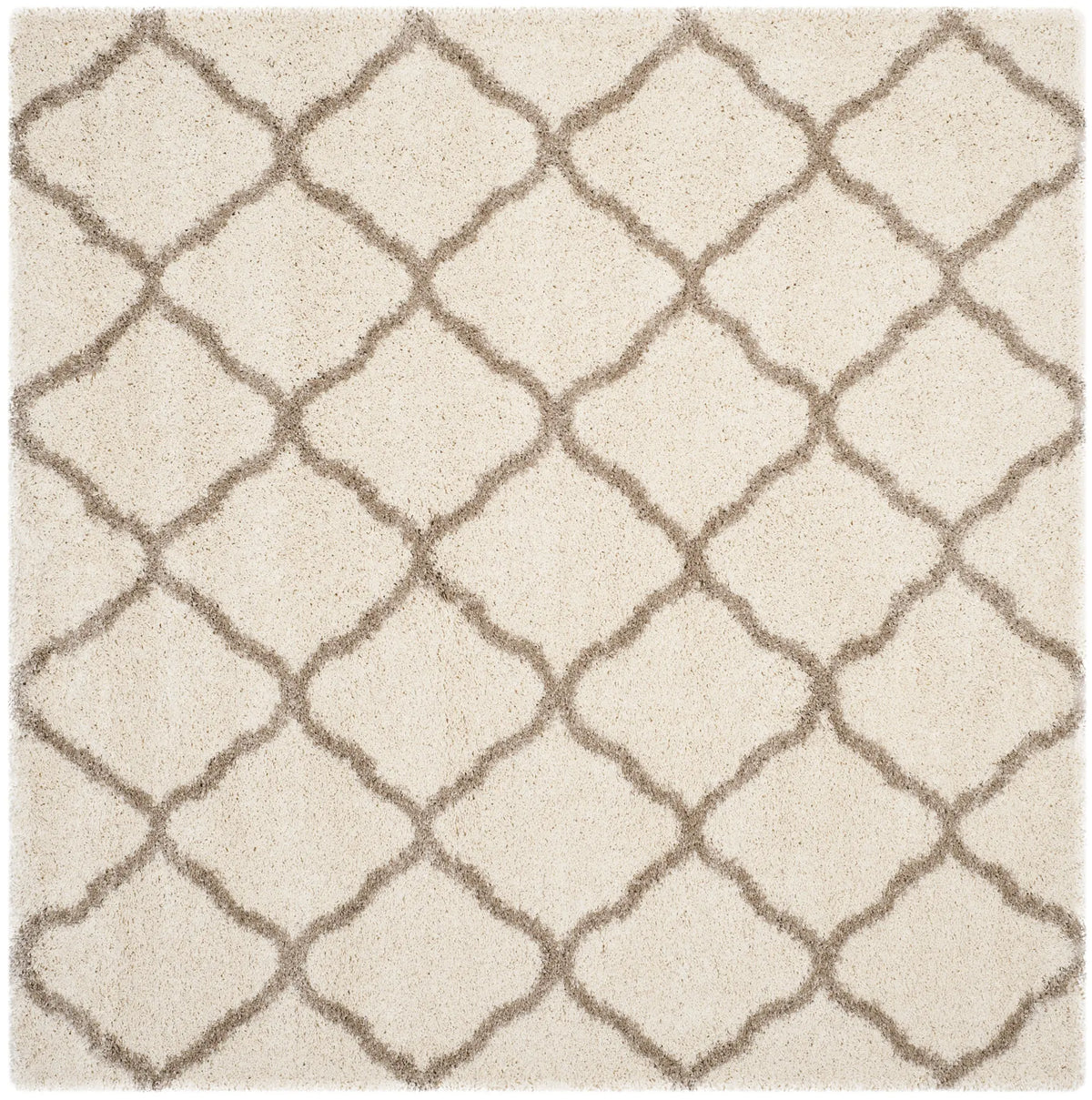 Safavieh Hudson Shag 7'-0" x 7'-0" Rug in Ivory / Beige